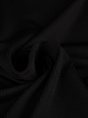 Black Hem Split Silky Dress