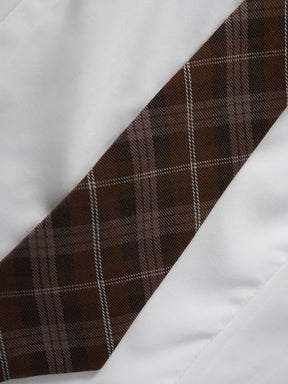 Blazer & Skirt & White Shirt with Tie Three Piece Set