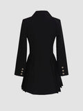 Black Slim Pleated Suit Dress main image 0