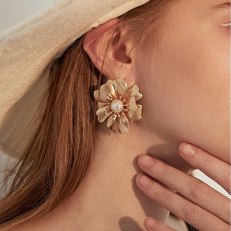 Floral Ruffle Earrings