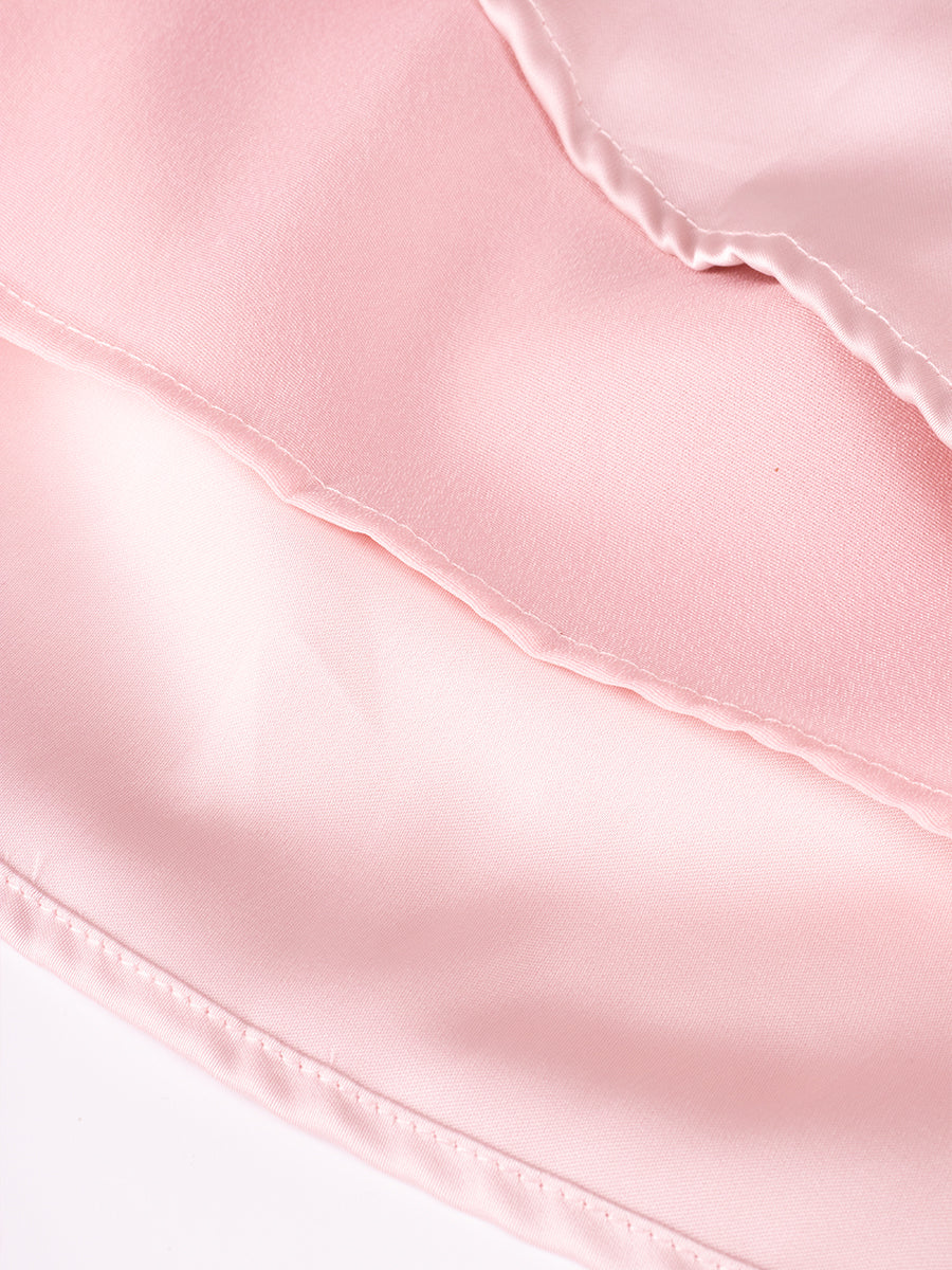 Feather Satin Pink Dress
