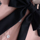 Sailor Collar Shirt with Bow Tie + Tie Skirt Set
