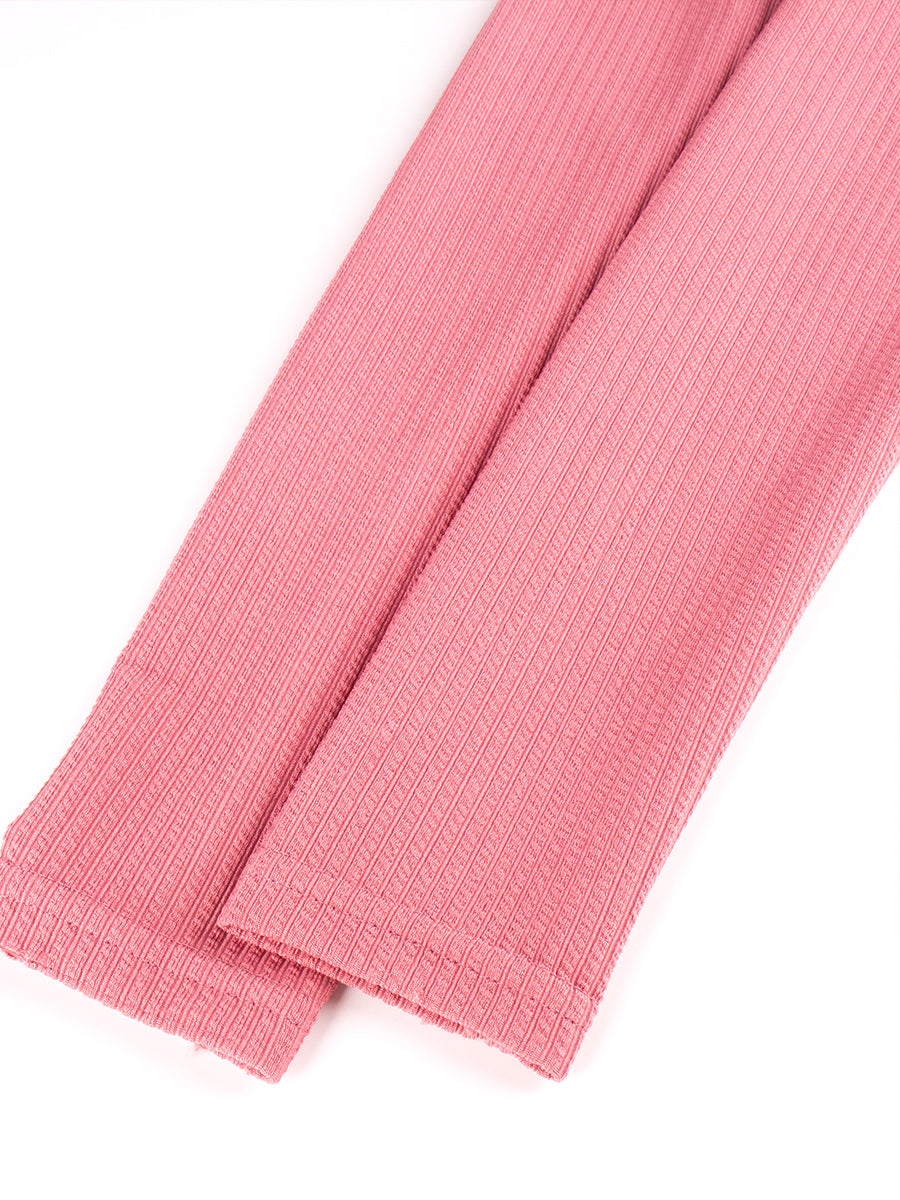 Solid Color Knit Blouse & Camisole Two-piece Set