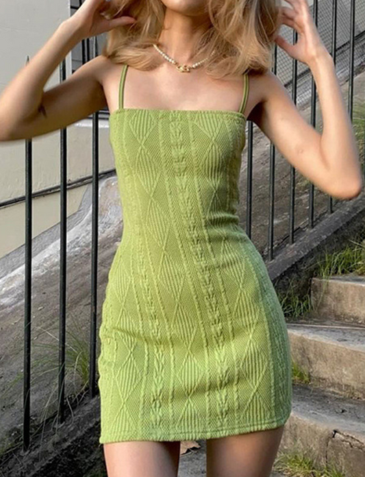 Rib Knit Cami Mini Dress