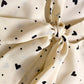 Retro High Waisted Bow Top+love Print Midi Skirt Set