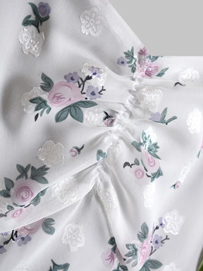 Fairy Floral Short-sleeved Dress