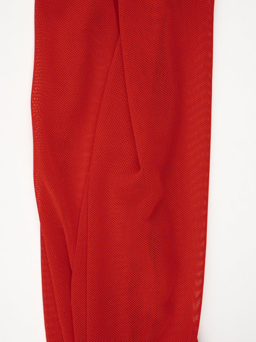 Red Stretchy Camisole Top + Long Skirt with Sleeve Covers