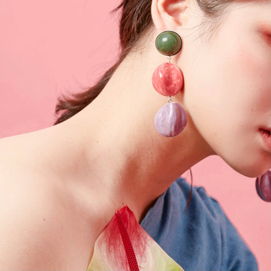 Ceramic Planet Earrings