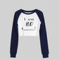 Navy And White Knitted Letters Top&Pants Set
