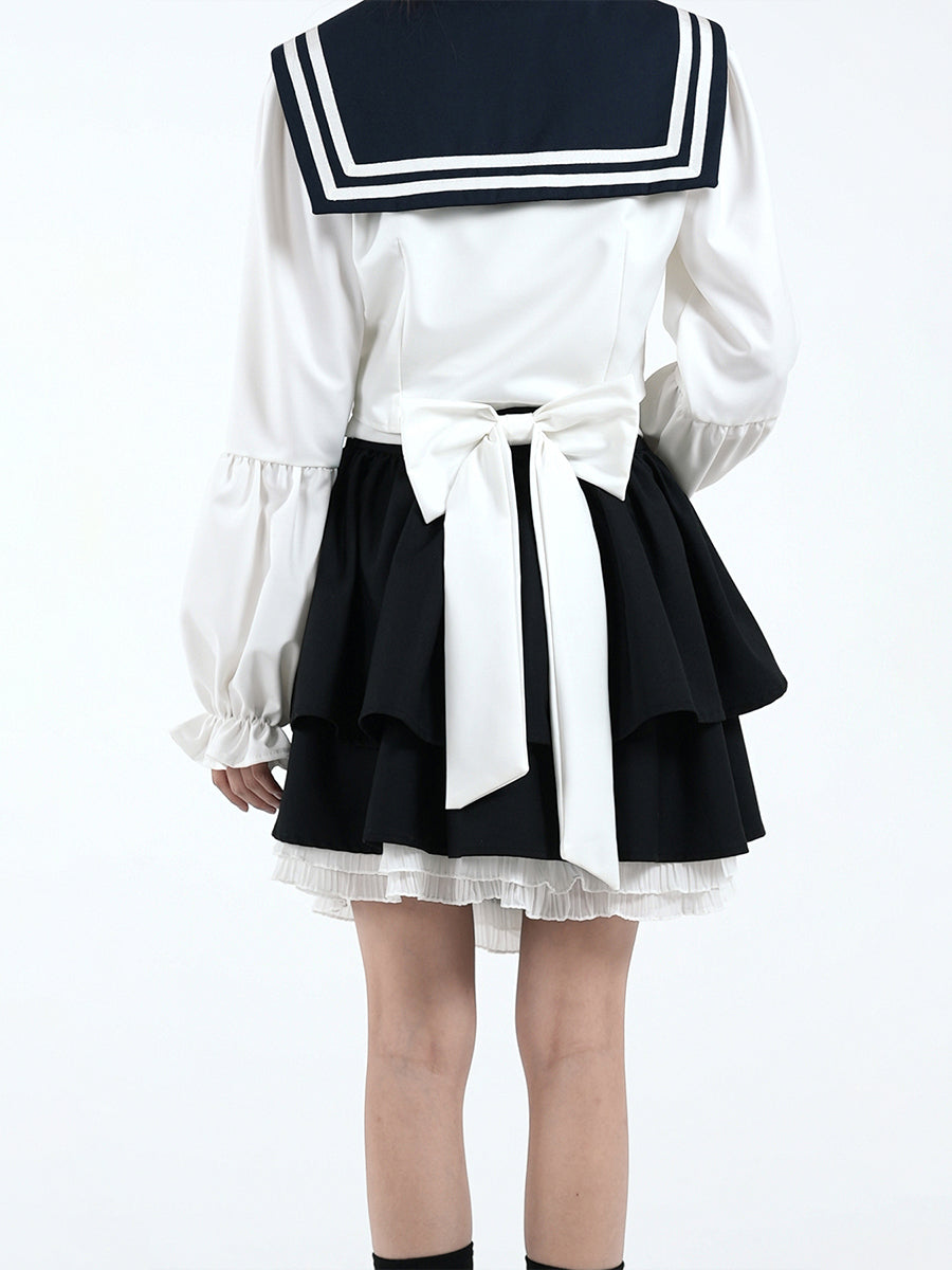 Black and White Bow Skirt
