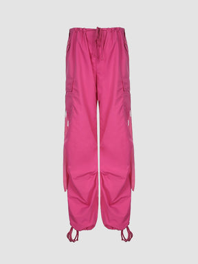 Pink Cargo Casual Pants