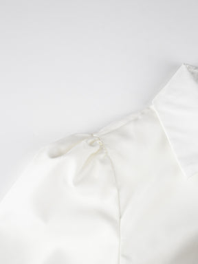 White Shirt + Plaid Vest + Skirt Three Piece Set