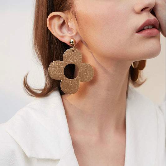 Metal Flower Earrings