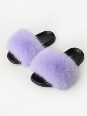 Fluffy Faux Fuzzy Fur Comfortable Slippers Slides