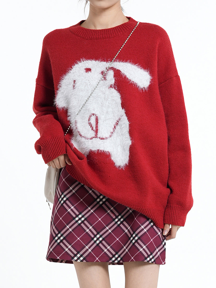 Plush Bunny Knit Sweater