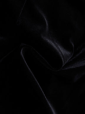 Black Velvet Lace Top&Skirt Two-piece Set