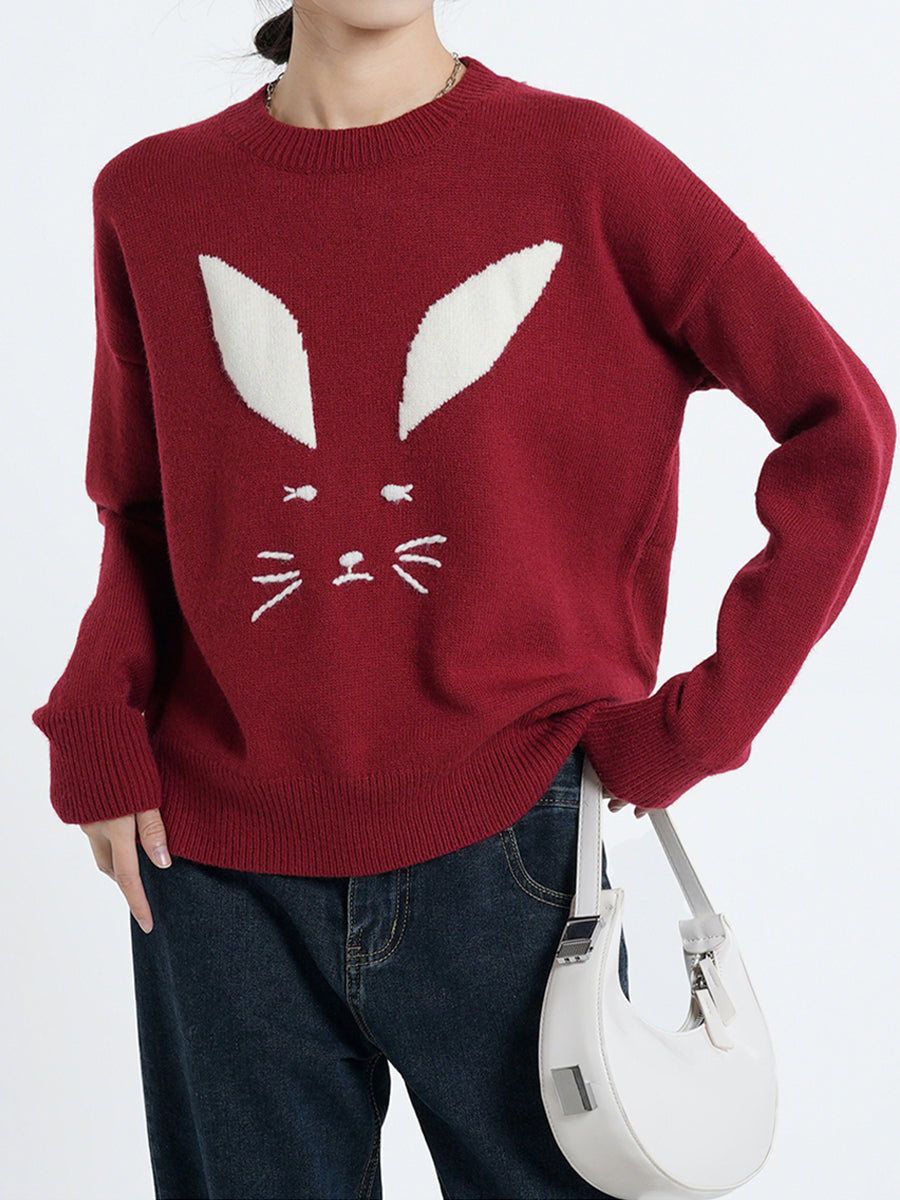 Loose Bunny Knit Sweater
