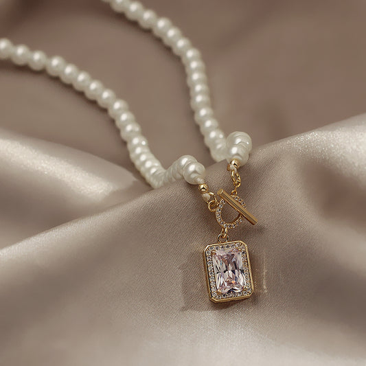 Square Pearl Necklace