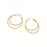 Double Ring Metal Earrings