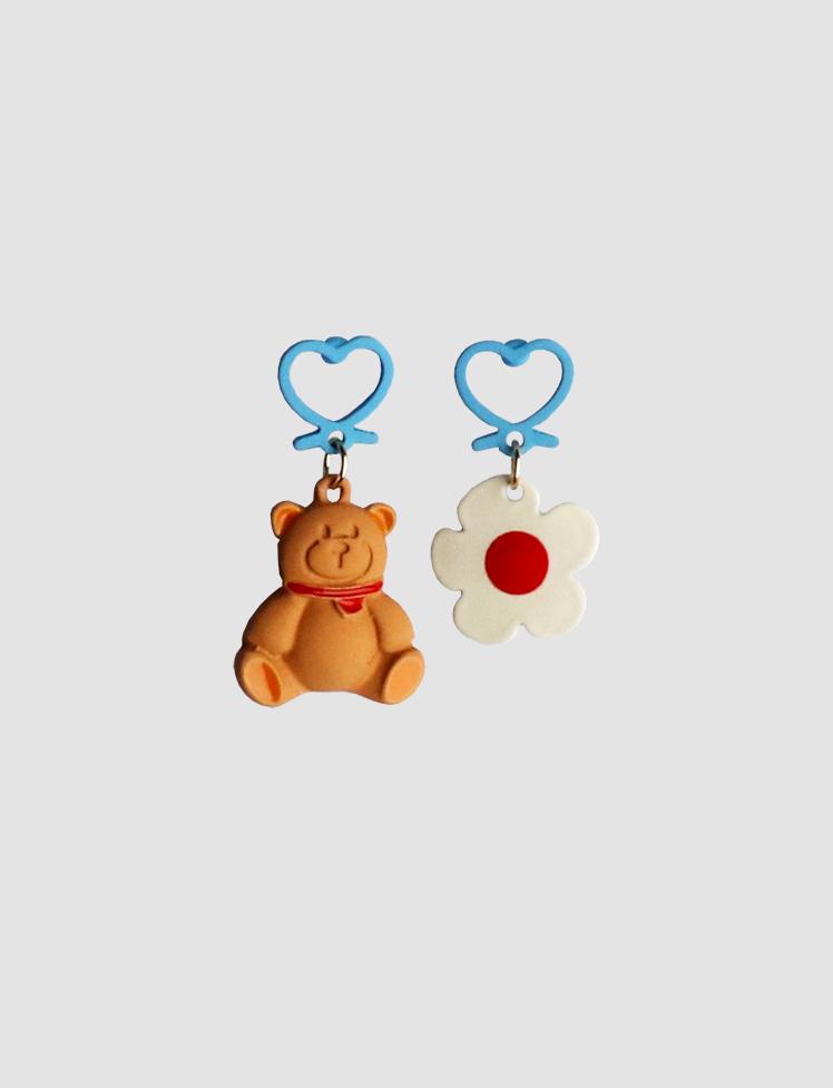 Bear&Floral Love Earrings