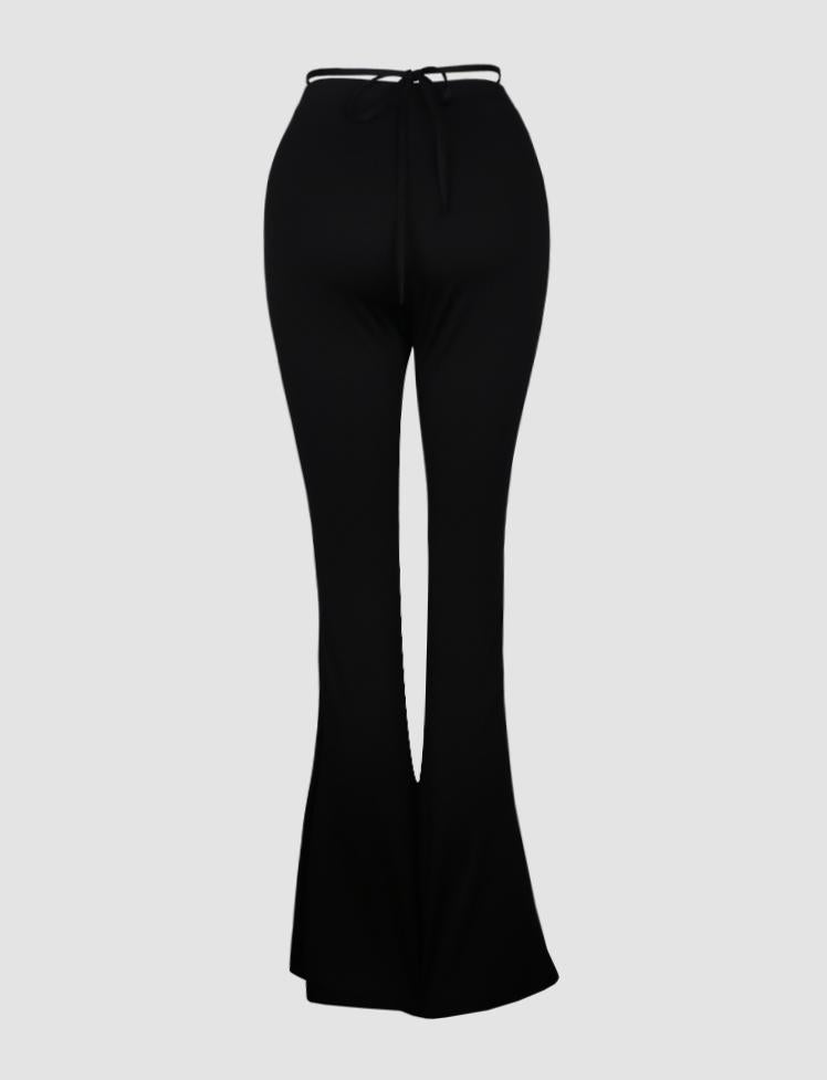 High Waist Loose Mopping Flared Pants