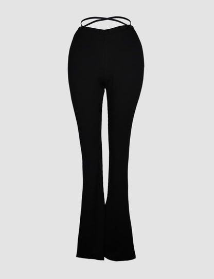 High Waist Loose Mopping Flared Pants