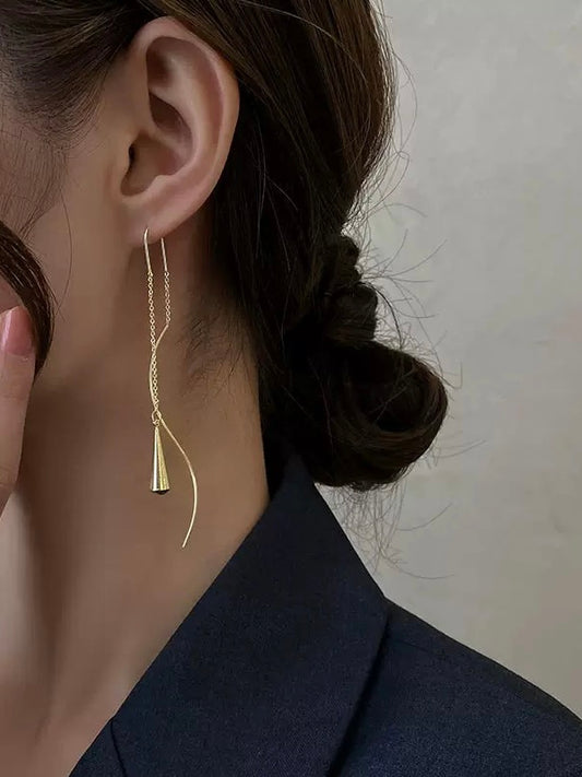 Water Droplet Tassel Earrings