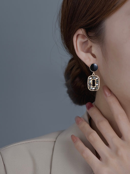 Black Crystal Earrings