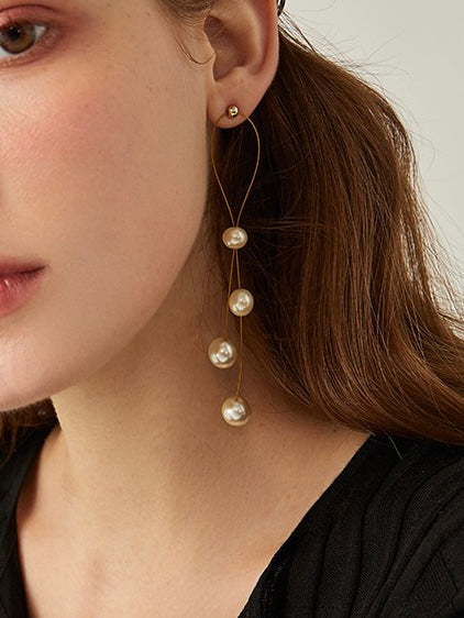 Pearl Tassel Earrings