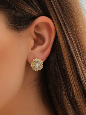 Camellia Two-Tone Earrings