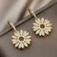 Full Diamond Sunflower Earrings