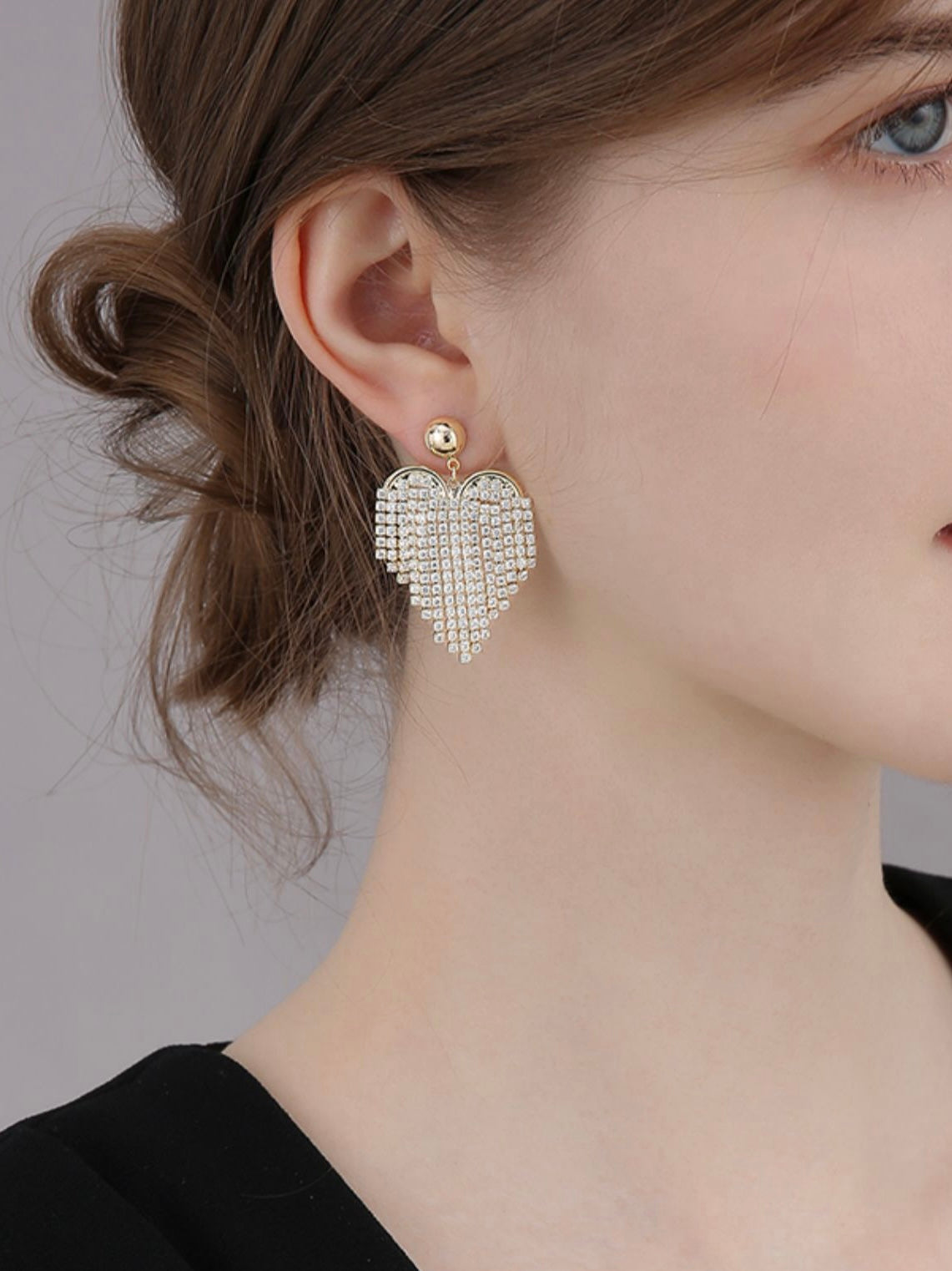 Cordate Tassel Earrings