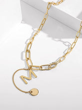 Golden M Letter Necklace
