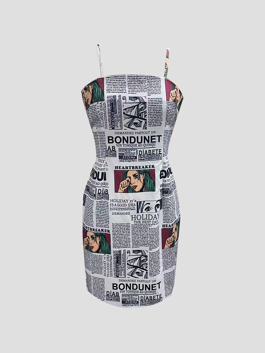 Letter Print Sleeveless Camisole Dress