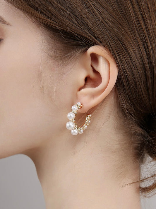 Pearl Round Earrings