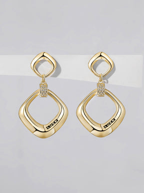 Round Engraved Alloy Earrings