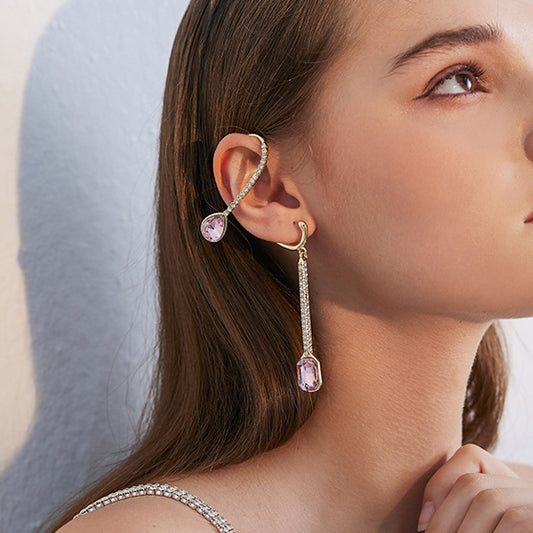 Single Gem Tassel Ear Hook