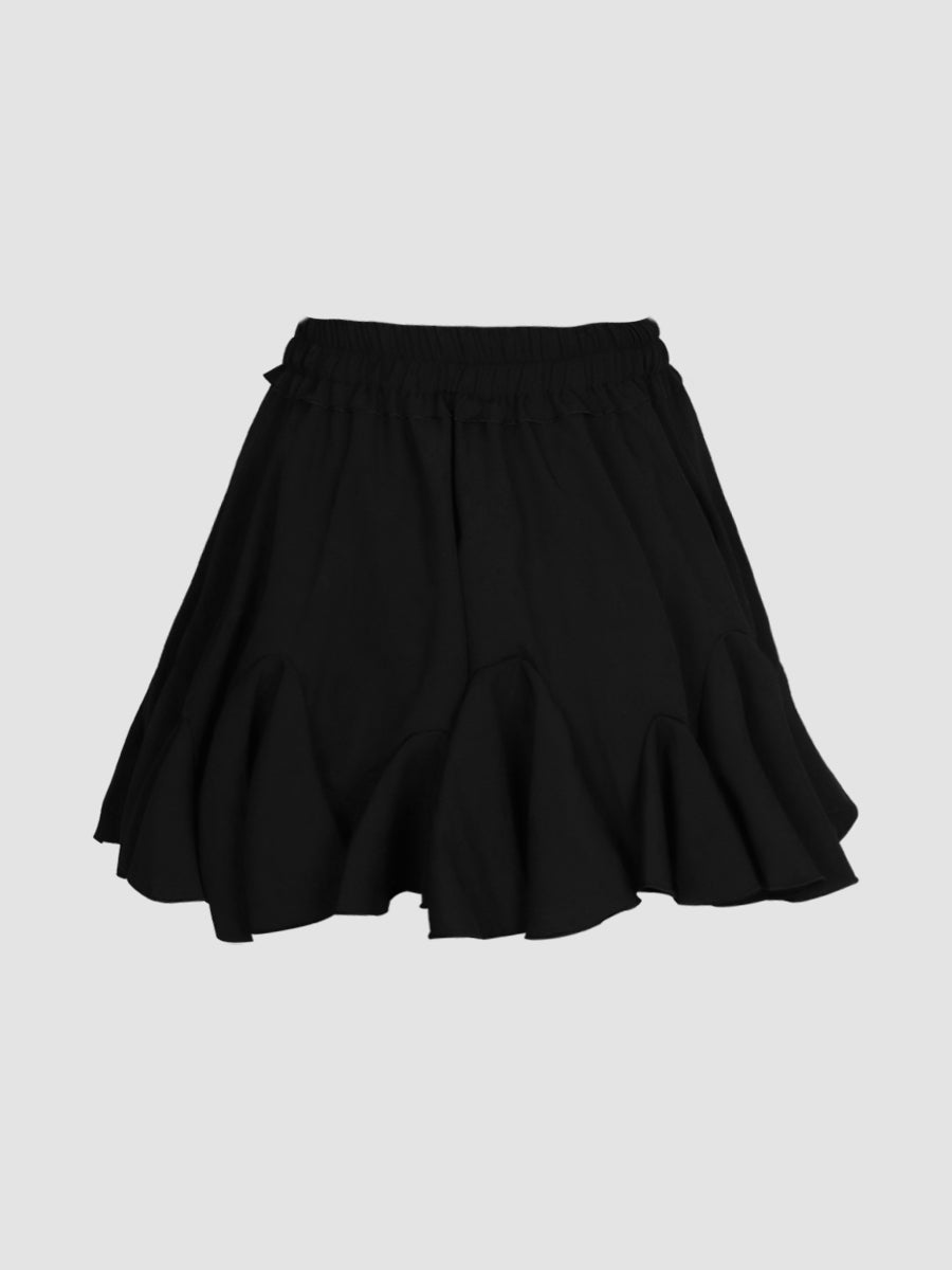 Wave Pleated Skirt
