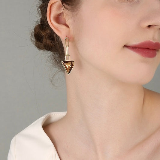 Triangle Crystal Earrings