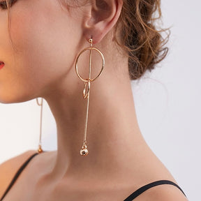 Double Hoop Tassel Earrings
