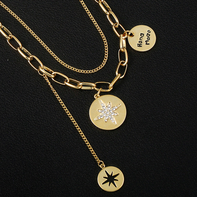 Y2K Vintage Double Metal Necklace