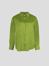 Green Oversize Silk Shirt