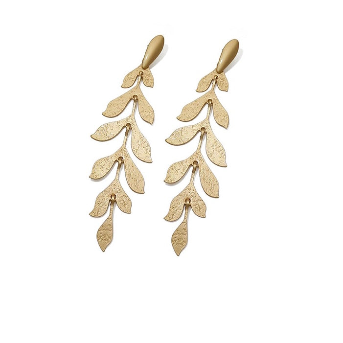Golden Wheat Wave Earrings