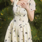 Floral Lace-up Corset Dress